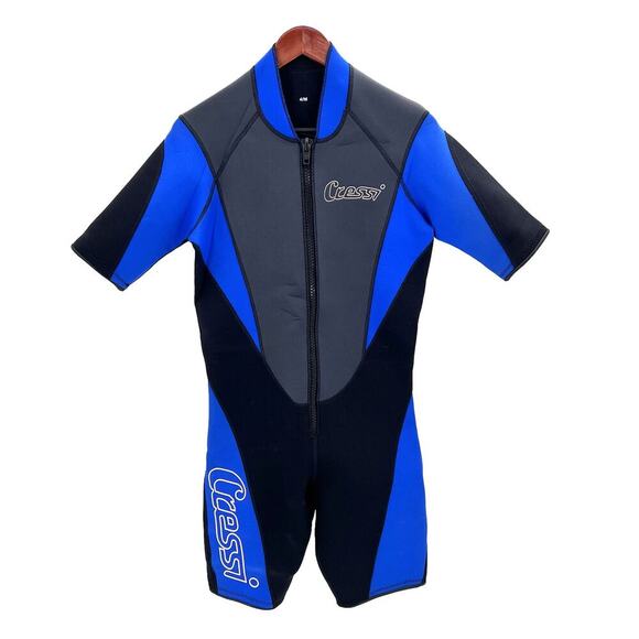 Cressi Black Blue Shorty Wetsuit Mens Size 4/M - Picture 1 of 5